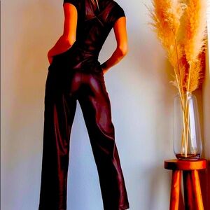 BY LULUS MODERN CHARM PURPLE VEGAN LEATHER OVERALLS!❤️